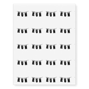 Funny Running Runner Gifts Temporary Tattoos