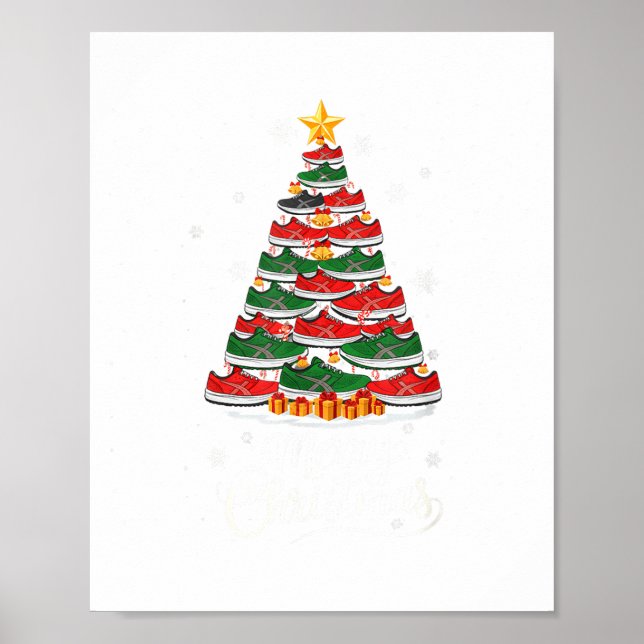 Funny Running Scute Ss Cute Sss Christmas Tree Lig Poster (Front)