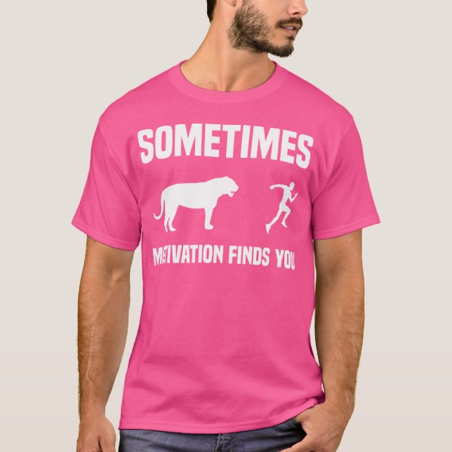 Funny Running Sport Runner Tiger Motivation Finds  T-Shirt (Front)