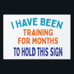 Funny Running Training Sports Marathon Yard Sign<br><div class="desc">Celebrate and motivate marathon runners with the Custom Funny Training Running Sports Marathon Yard Sign! Designed for maximum visibility with bold yellow and black colors, this personalized sign lets you add your own witty or encouraging message to cheer on athletes as they race by. Perfect for bringing smiles and support...</div>