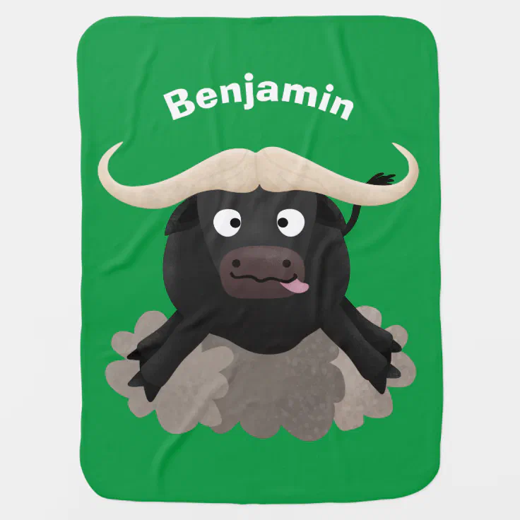 Funny running water buffalo cartoon baby blanket | Zazzle Funny running water buffalo cartoon baby blanket | Zazzle