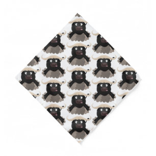Funny running water buffalo cartoon bandana