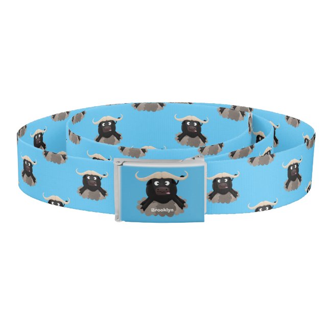 Funny running water buffalo cartoon belt (Coil)