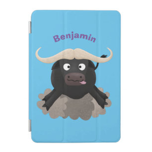 Funny running water buffalo cartoon iPad mini cover