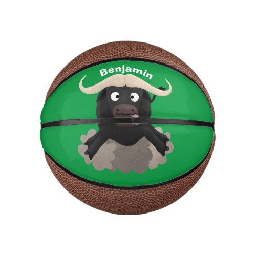 Funny running water buffalo cartoon mini basketball