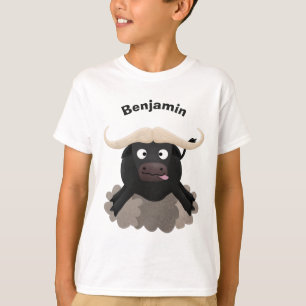 Funny running water buffalo cartoon T-Shirt