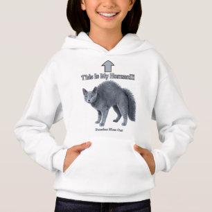 Funny Russian Blue Cat – This Is My Human Hoodie