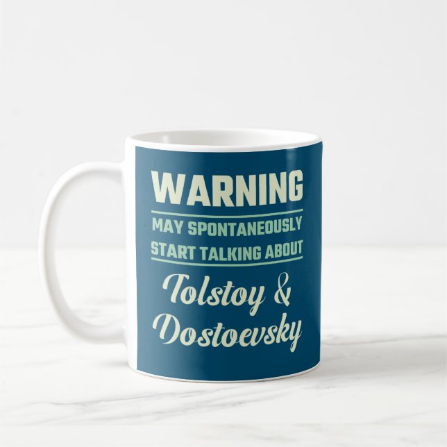 Funny Russian Literature Lover Coffee Mug (Left)