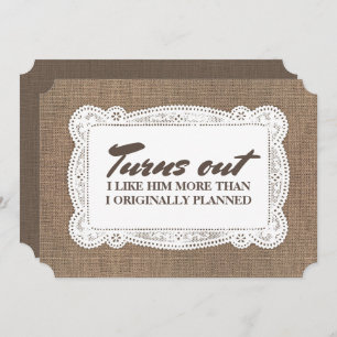 Funny Rustic Bridesmaid / Maid of Honor Proposal Invitation