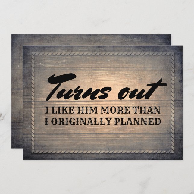 Funny Rustic Bridesmaid / Maid of Honor Proposal Invitation (Front/Back)