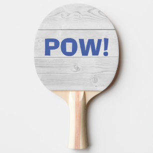 Funny Rustic Gray Wood Game Ping Pong Paddle