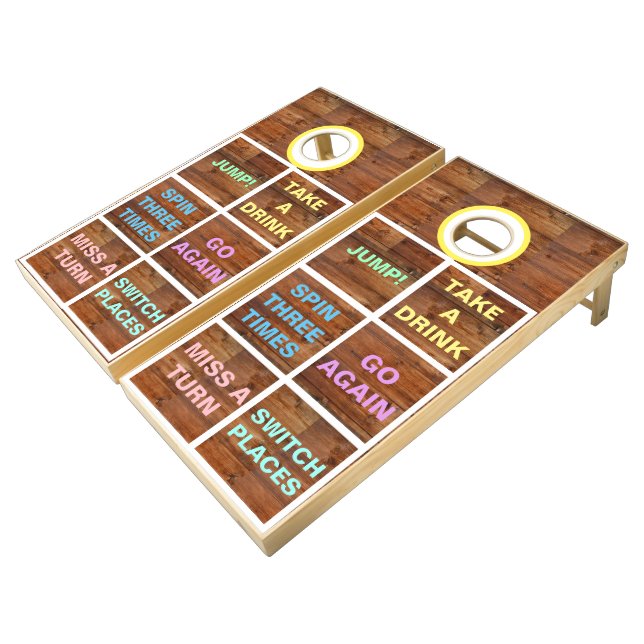 Funny Rustic Land On a Dare Family Game Dark Wood (Angled)