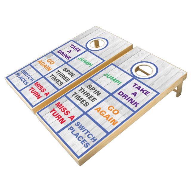 Funny Rustic Land On a Dare Family Game Gray (Angled)