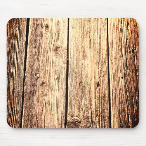 Funny Rustic Weathered Barn Wood Texture  Mouse Pad