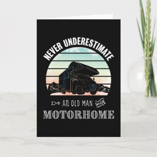 Funny RV Owner Gift - Man with Motorhome Card