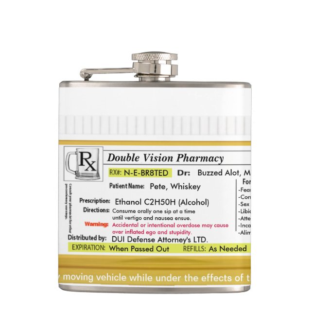 Funny RX Flask (Front)