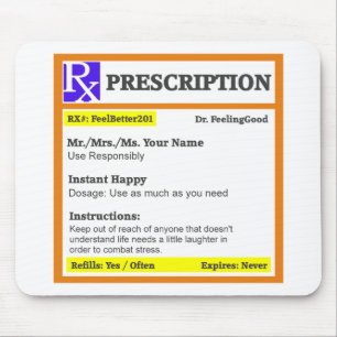 Funny rx prescription mouse pad