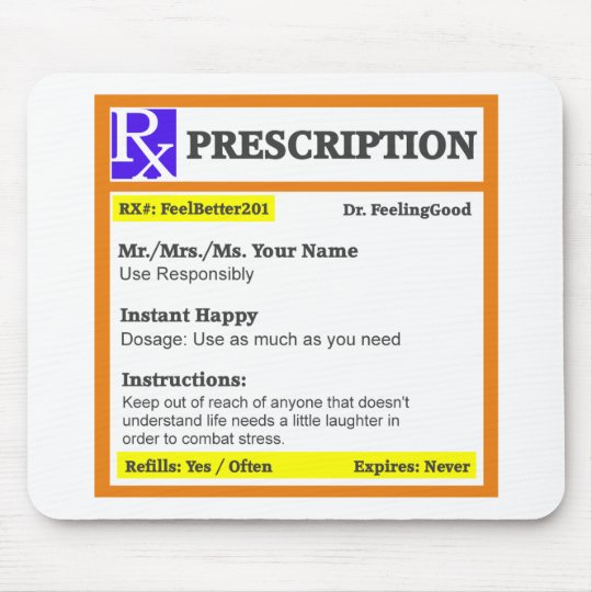 Funny rx prescription mouse pad | Zazzle.com