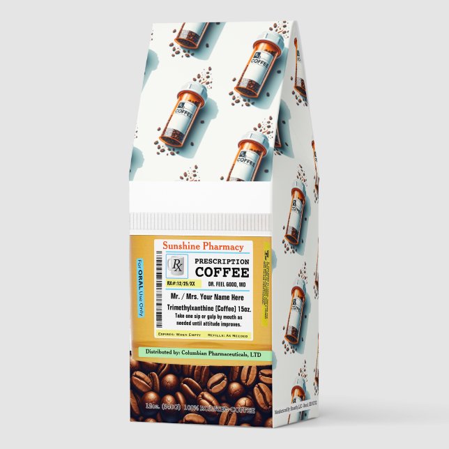 Funny RX Prescription Roasted Coffee (Front)