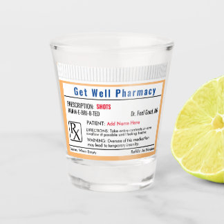 Funny RX Prescription Shot Glass