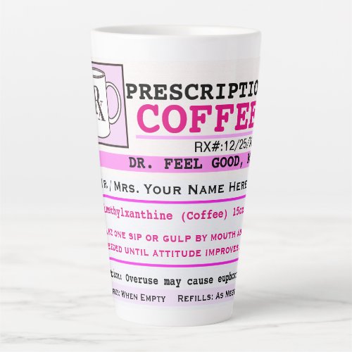 Funny RZ Prescription Coffee Latte Mug