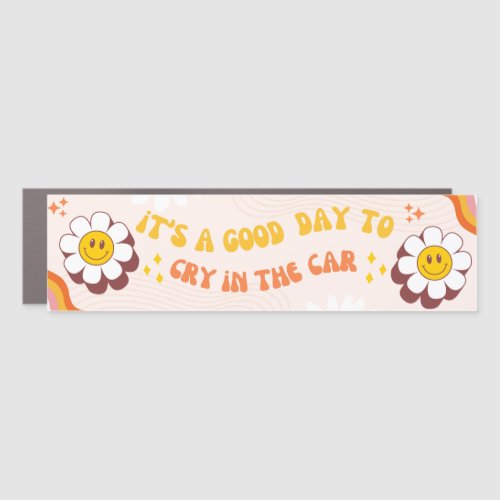 Funny Sad Crying Meme Car Bumper Magnet 