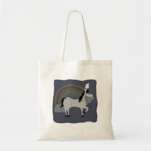 Funny Sad Emo Unicorn Alone Tote Bag
