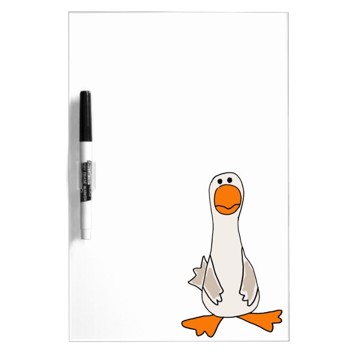 Funny Sad Goose Cartoon Dry Erase Whiteboards