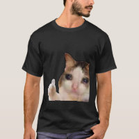 Funny Sad Thumbs Up Cat Meme Crying Kitten Lover