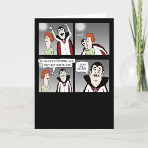 Funny Sad Vampire Halloween Card