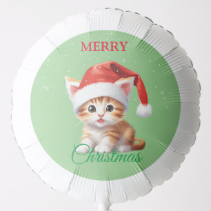 Funny Safari animals Cat Santa Christmas Costume Balloon
