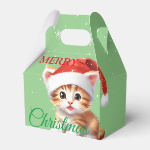 Funny Safari animals Cat Santa Christmas Costume Favor Boxes