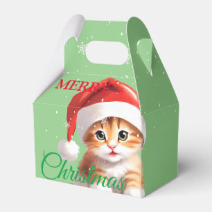 Funny Safari animals Cat Santa Christmas Costume Favor Boxes