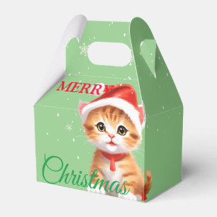 Funny Safari animals Cat Santa Christmas Costume Favor Boxes