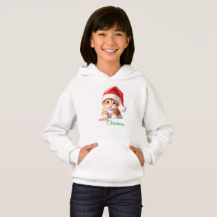 Funny Safari animals Cat Santa Christmas Costume Hoodie