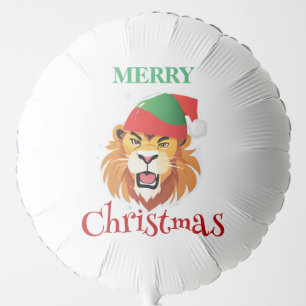 Funny Safari animals Lion Santa Christmas Costume Balloon