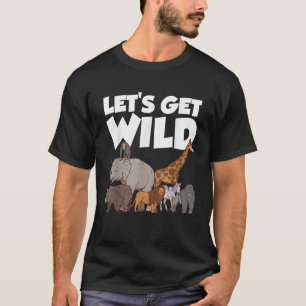 Funny Safari Art For Kids Boys Girls Zookeeper Saf T-Shirt