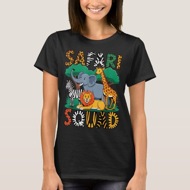 Funny Safari Costume For Kids Men Women Africa Saf T-Shirt (Front)