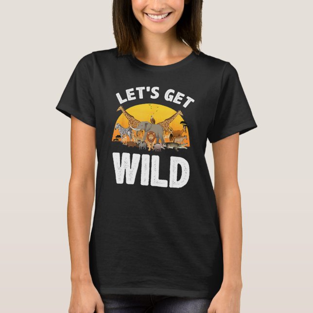 Funny Safari Design For Men Women Kids Safari Anim T-Shirt (Front)