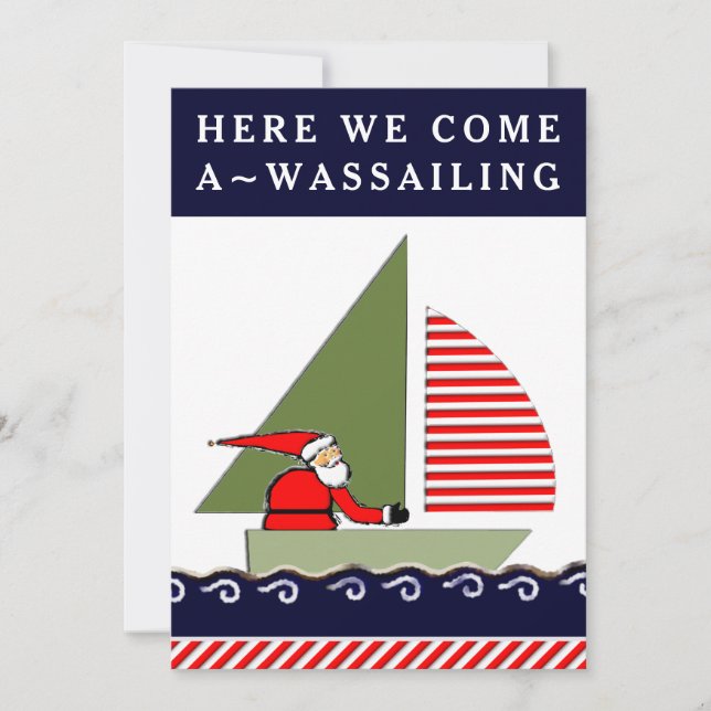 Funny Sailing Holiday Cards (Front)