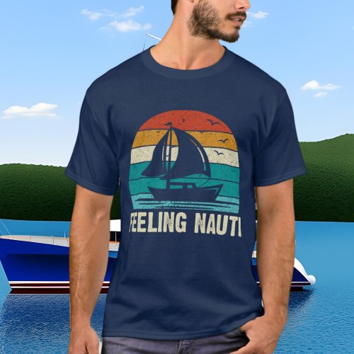 funny sailing lovers word art  T_Shirt