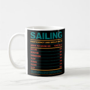 Funny Sailing Nutritional Facts Coffee Mug