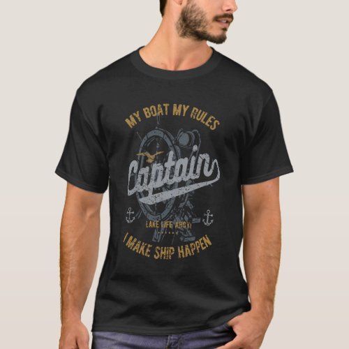 Funny Sailor Gift Sailing Gifts Captain Retro T_Shirt