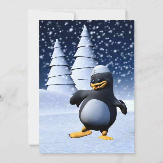 Funny Sailor Penguin Dancing (Front)