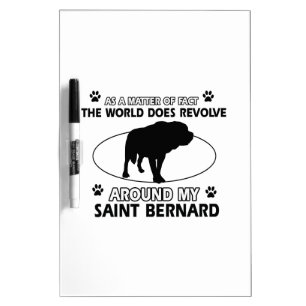 funny SAINT BERNARD designs Dry-Erase Board