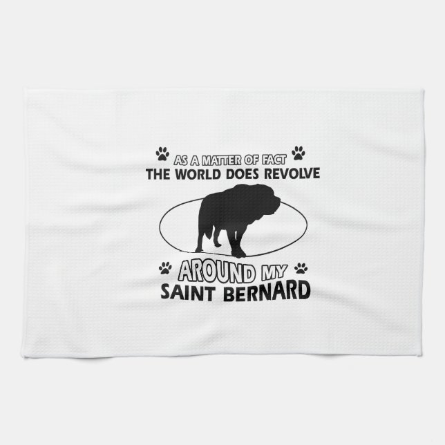 funny SAINT BERNARD designs Towel (Horizontal)