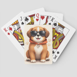 Funny Saint Bernard Kawaii Dog Poker Cards