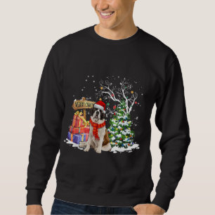 Funny Saint Bernard Santa Christmas Dog Lover Cute Sweatshirt