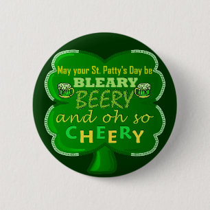 Funny Saint Patrick's Day Beer Pinback Button