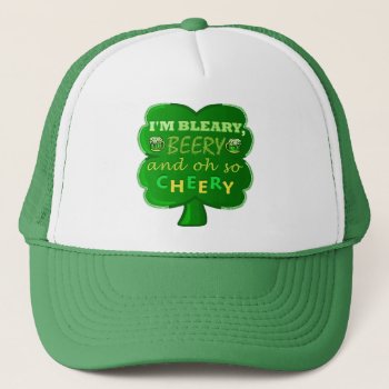 Funny Saint Patrick's Day Beer Trucker Hat by HaHaHolidays at Zazzle
